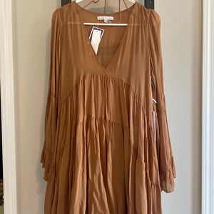 Burnt orange boho flowy dress